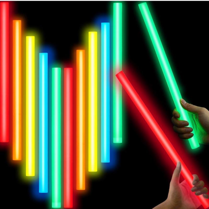 10 x300 Large Glow Sticks - Adjustable Atmosphere Light & Drum Sticks