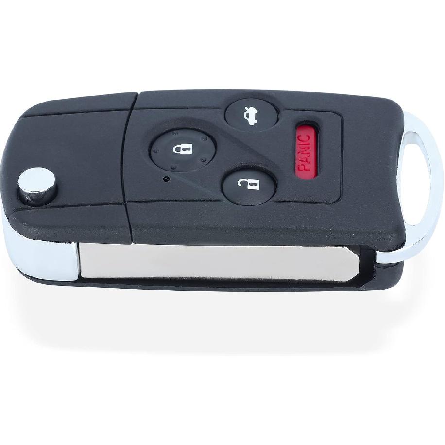 

Beefunny Flip Remote Key Shell Case Fob 4B for Honda Accord Civic Pilot with Button Pad (Key Shell) 1