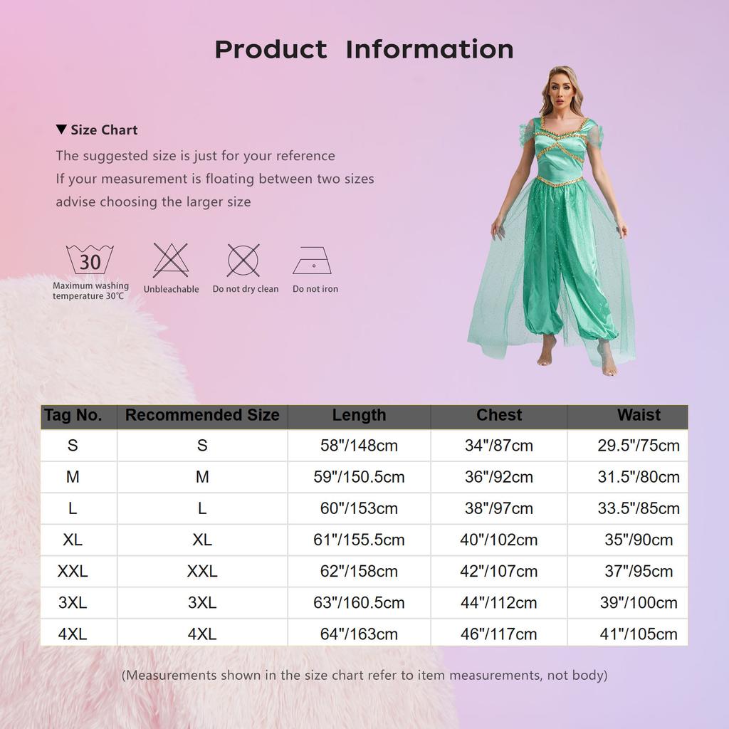 Womens Shiny Sequins Belly Dance Jumpsuit Halloween Arabic Arabian Princess Cosplay Party Costume Tulle Overlay Romper Bodysuit