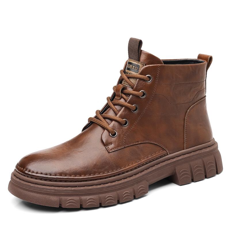 

Autumn and winter velvet cotton high-top board shoes men s shoes new thickened Martin boots men s short boots 38