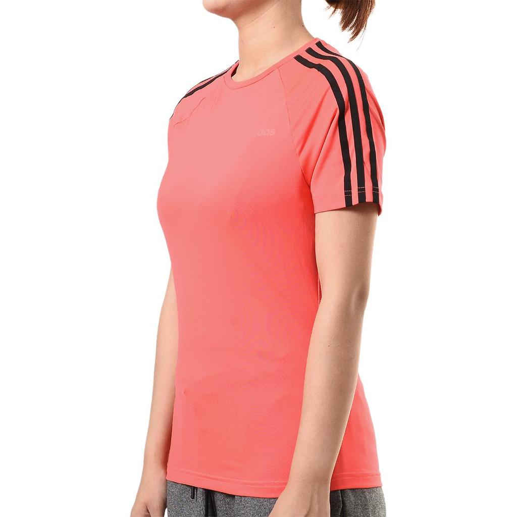 adidas Womens Training Series Fashion Comfortable Soft Skin-Friendly Quick-Dry Short Sleeve Raglan T-Shirt Women Tops Red EH8724