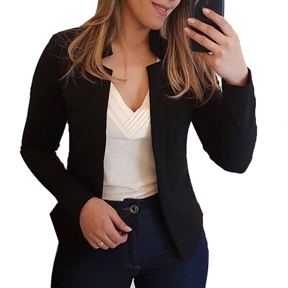 Business Jacket Suit Plus velikost Open Front Blazer All-match Polyester Business Jacket Suit