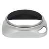 Haoge LH-W58P 58mm Square Metal Screw-in Lens Hood with Hollow-out Cap for Leica Rangefinder Cameras with 58mm E58 Filter Thread Lens, Silver