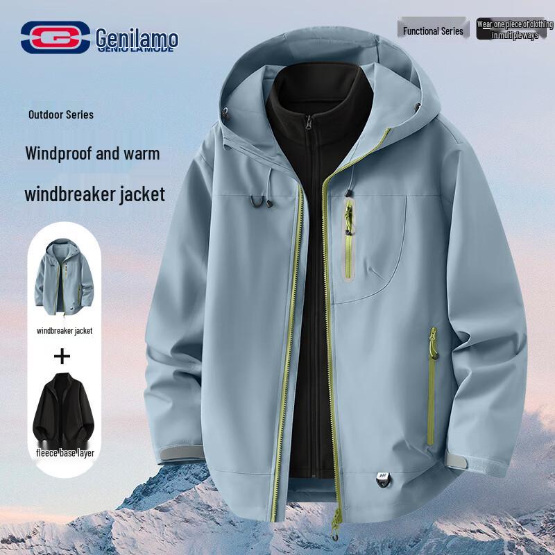 

GENIOLAMODE Men s Winter Outdoor Fleece Lined Jacket XL