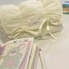 Large Capacity Cat Bow Pencil Case-stylish White Stationery Storage Box Spacious Compartment Design Durable and Easy To Clean