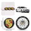 AABKW1 4pcs 3D Car Wheel Center Hub Cap Sticker Car Emblem Wheel Center Cap For Porsche Cayenne Macan 911 Boxster Cayman Panamera 718