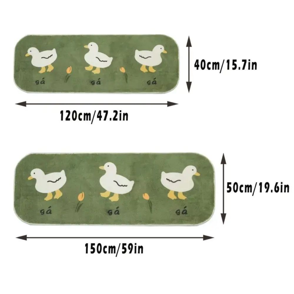 Cartoon Cute Cashmere-Like Rug for Girls' Room Decor Bedside Rug for Children's Room Long Soft Floor Mat