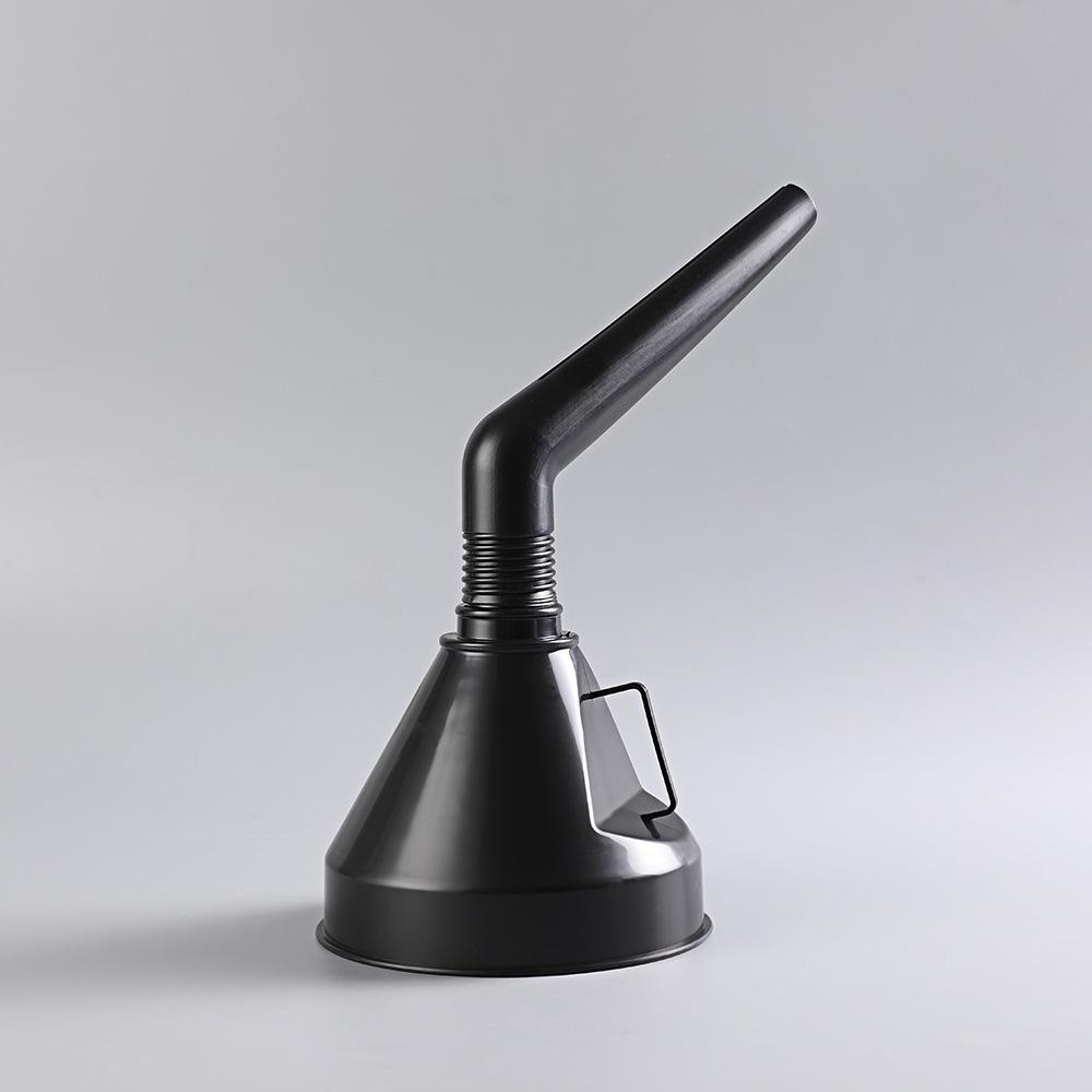 Hands-Free Fuel Funnel with Angled Neck and Built-in Filter for Car Fuel Tank Refueling