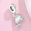 Copper Metal Cute Dolphin Marine Animal Pendant Bead Components Bracelet High Quality Fine Jewelry Charm Bead Components Compatible With High Quality