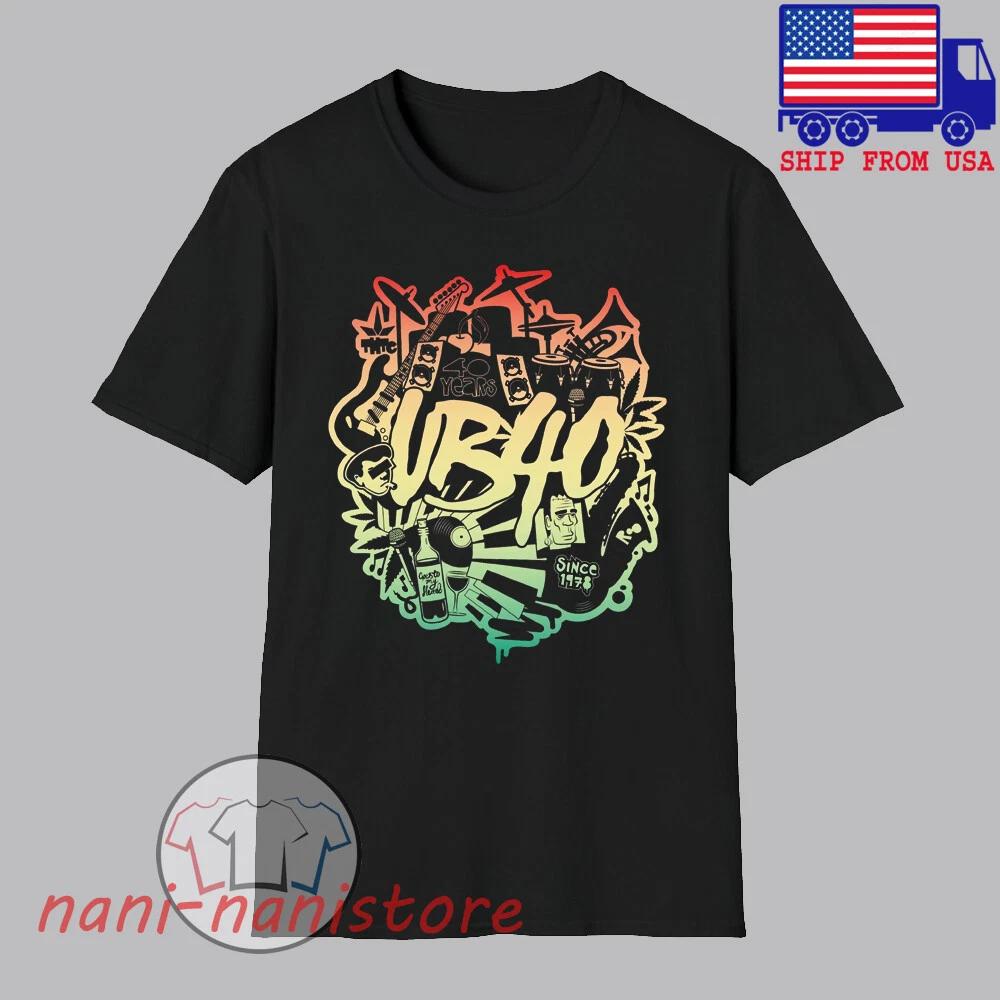 

UB40 UB 40 - 40 Years Men s Black Size S-5XL 4XL