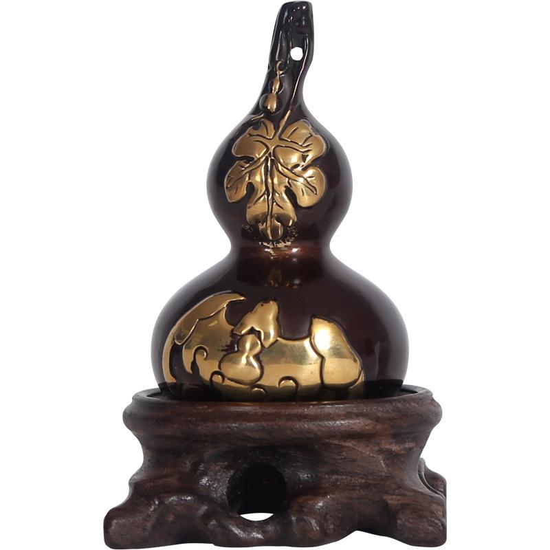 Copper Gourd Home Decoration Living Room Entrance Creative Gift Office Ornament