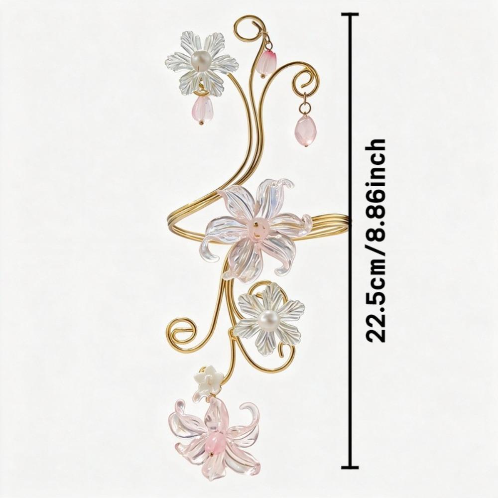Bracelet Armlet Floral Ajustable Manchette de Bras Creuse Mode Manchette de Bras Supérieur Bracelet Pour Femmes