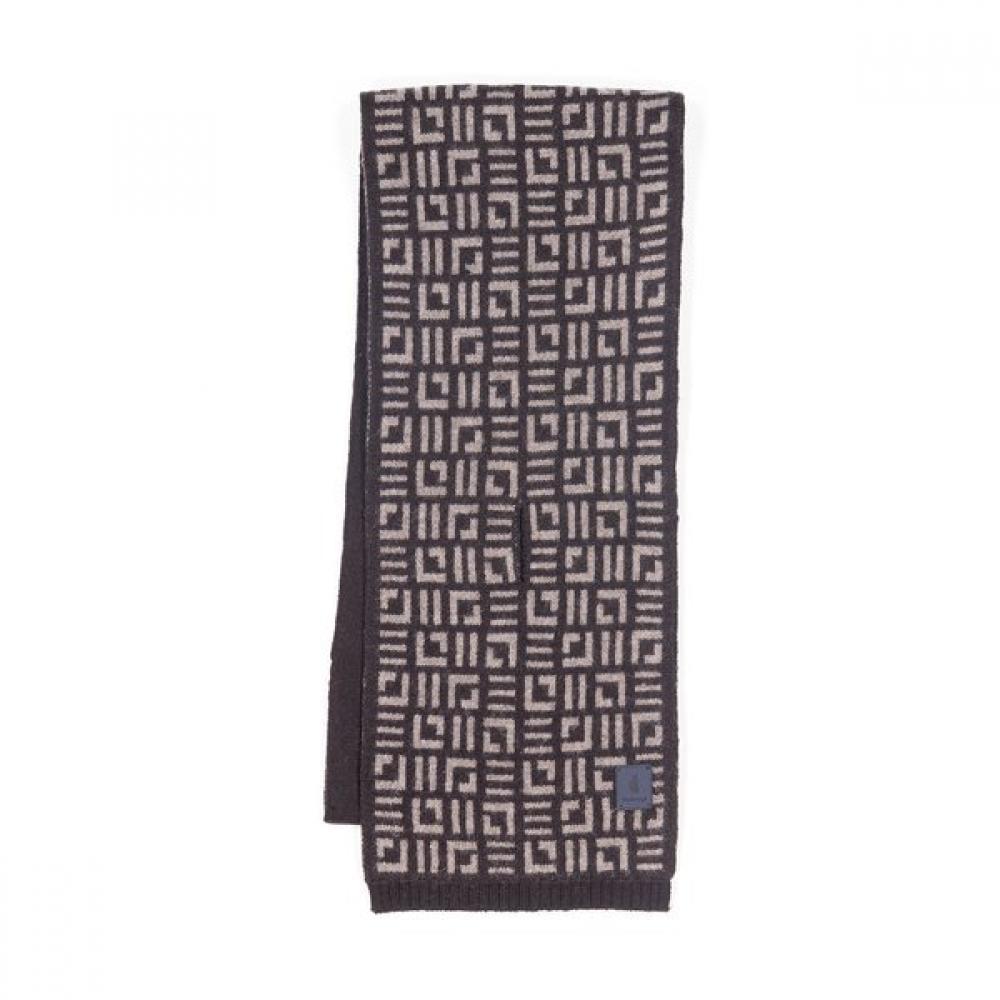 Vanbrough Cashmere 100 Allover Variant Motif Petit Scarf Bpftm1008 Bw