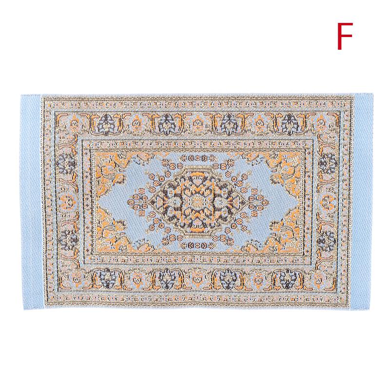 1ks 1:12 Panenkovský dům Miniaturní podlahový kobereček Turecký tkaný krycí koberec Model Ložnice Obývací pokoj Dekorace Hračka Doplňky pro panenkovský dům