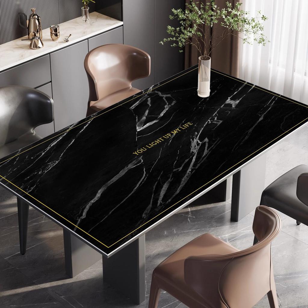 Elegant Marble Waterproof Placemat - Oilproof, Anti-scalding, Wash-free Table Pad for Coffee Tables
