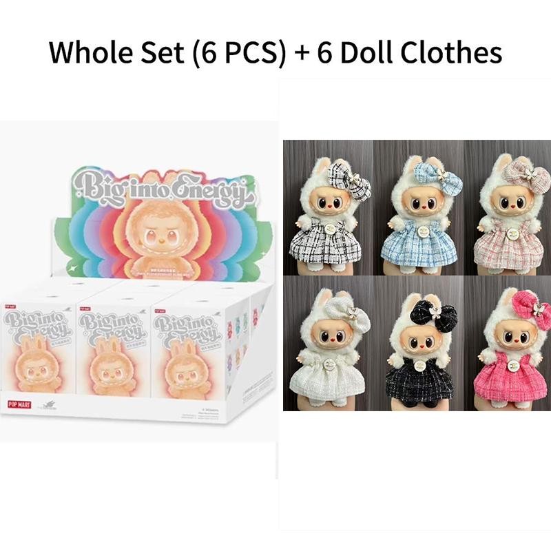 

Pop Mart POP MART THE MONSTERS Labubu3.0 серія високої енергії сліпа коробка - Автентичний подарунок в комплекті Whole (6 PCS)6DollClothes різнокольоровий