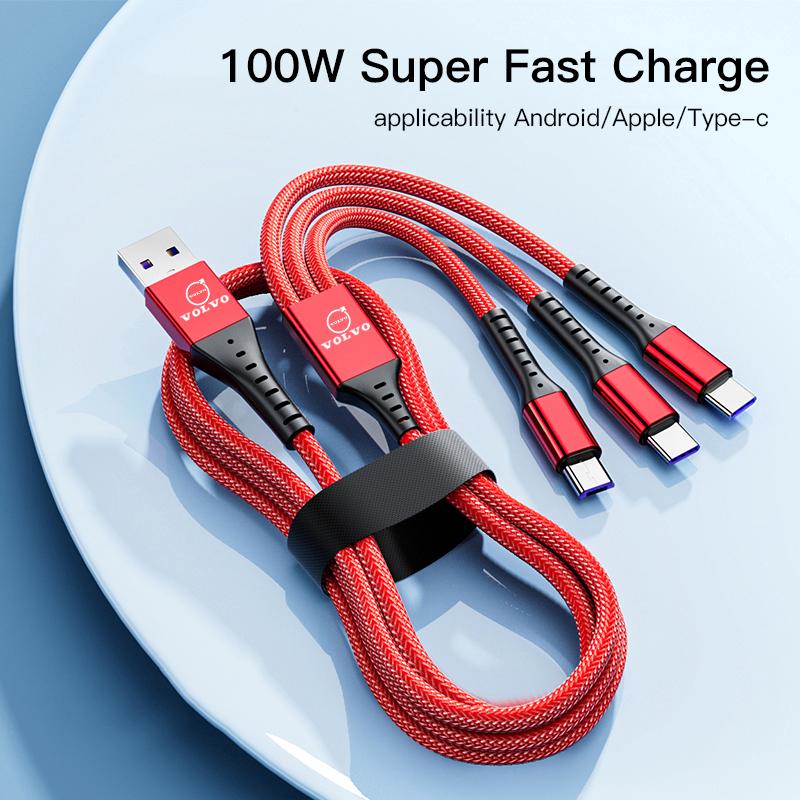 100W QC3.0 PD Mini Car Charger Fast Charging Car USB Type C Charger For Volvo V90 EX30 C40 S40 S80L XC-Classic C70 CX70 Rdesign