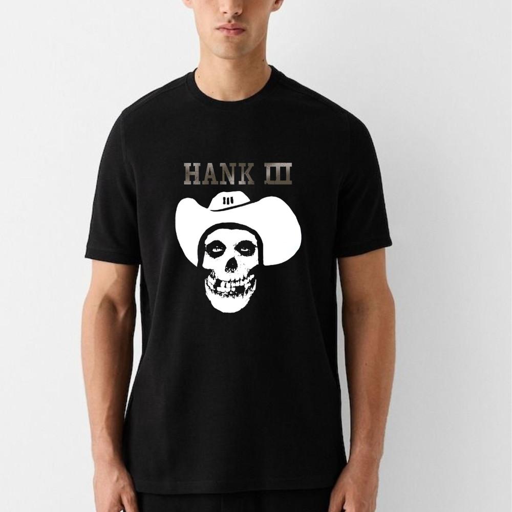 Hank Williams III Cowboy Skeleton Graphic T-Shirt – Black – New – Gift for Fans Unisex T-Shirt XXXXL