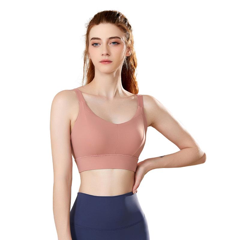 Women's High-Impact Sports Bra: Large Size, Shockproof, Stylish Back Design for Running & Yoga