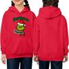 Children's Long-sleeved Loose-fitting Pullover Hoodie With Drawstring And Solid Color