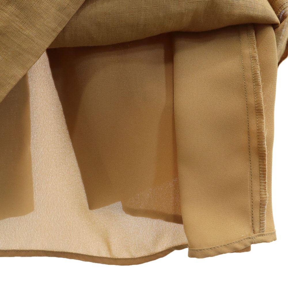 ARMANI Made in Italy 100% linen No sleeve one piece 38 beige Women Used