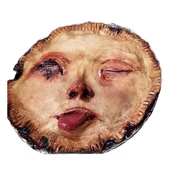 9-Inch Halloween People Pot Pie Realistic Reusable Haunted House Holiday Party Dinner Plate Latex Horror Face Pancake Decoration