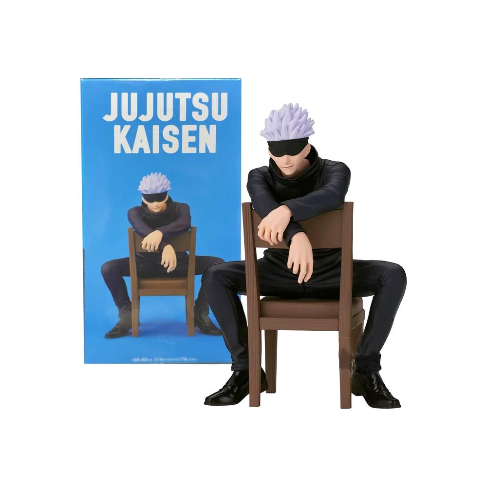 Fashnics 11Cm Anime Jujutsu Kaisen Figure Gojo Satoru Sit Chair Anime Model Toys And Gift Collection Decorative Ornaments Pvc
