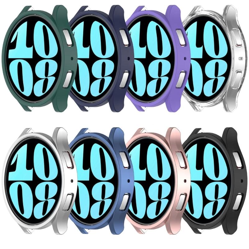 Screen Protector Case for Watch 6 40mm/44mm Waterproof Hard PC Bumper Protective Cover Anti-scratch