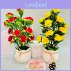 Camellia Thunb Sasanqua Faux Potted Plant For Interior Decoration And Gift Use