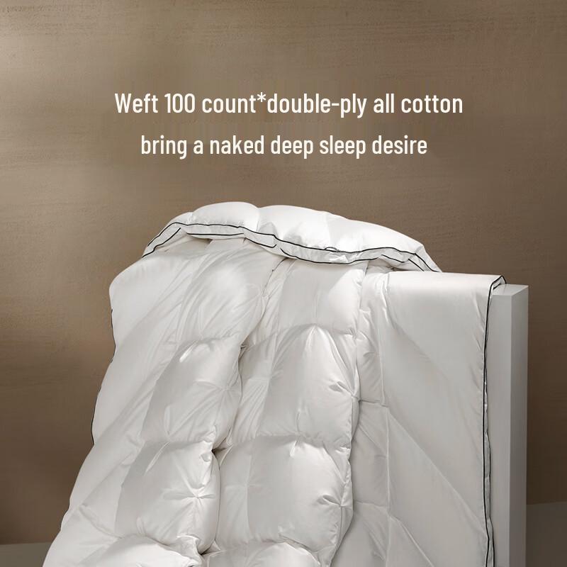 Luolai 95% Washed White Goose Down Comforter, 100TC Cotton