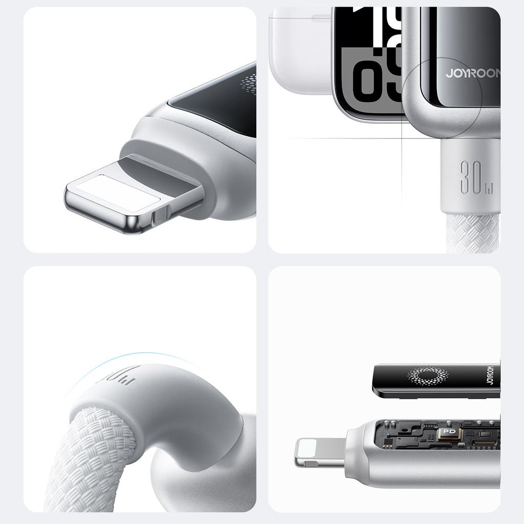 Kabel przewód USB-C - iPhone Lightning 30W 1.2m - biały