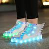 LED Light-Up Kids' Dance Shoes - 7-Color Flashing Sneakers for Boys & Girls, Ages 6-10