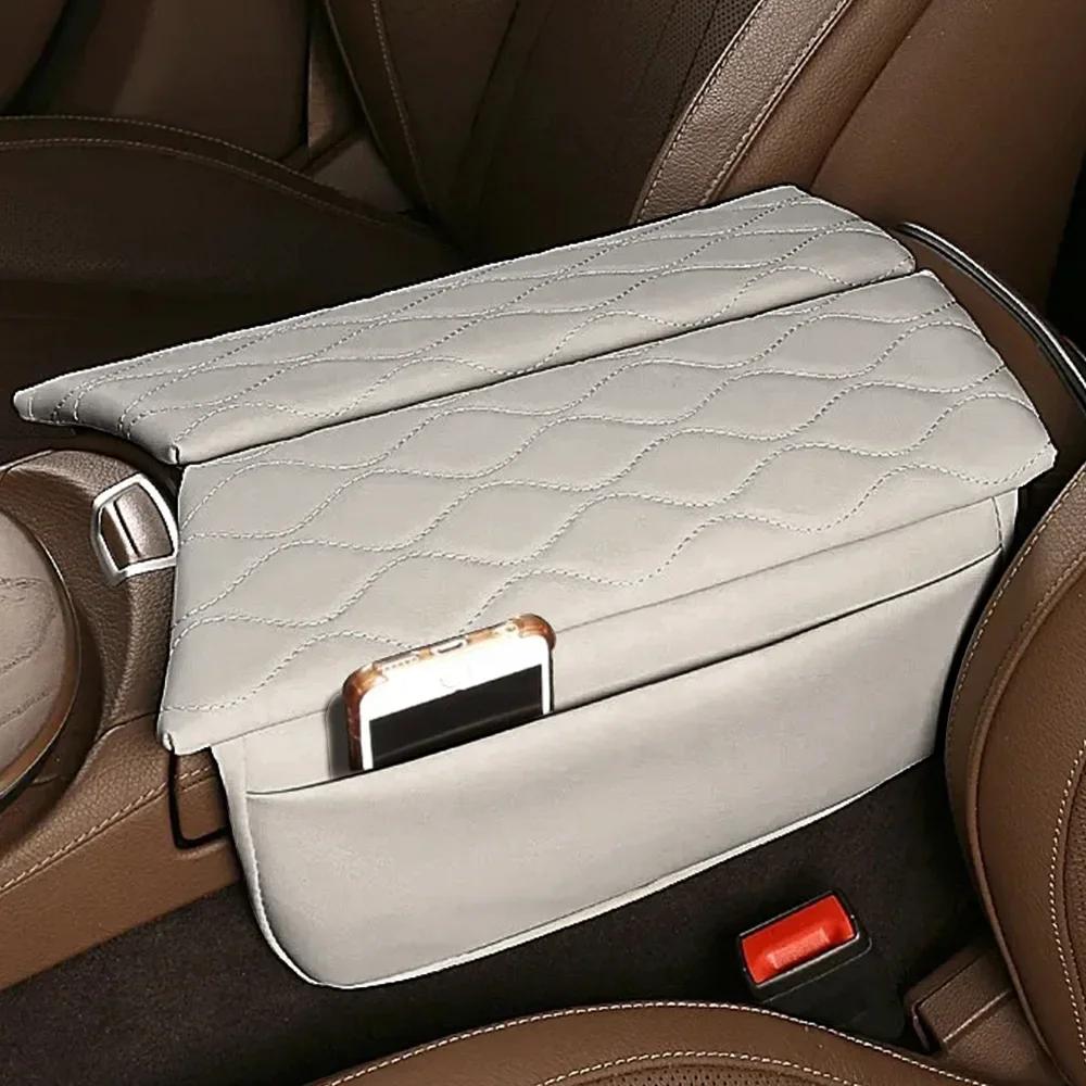 Center Console Armrest Box Cover Pad For Mercedes Benz E Class 2017- W213 CLS 2018- Leather Anti-Scratch Armrest Cushion