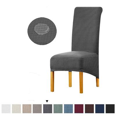 WaterProof Jacquard XL Dining High Back Chair Covers Stretch Slipcover Spandex  Protector with Elastic Band for Dining Room Wedding Ceremony Banquet