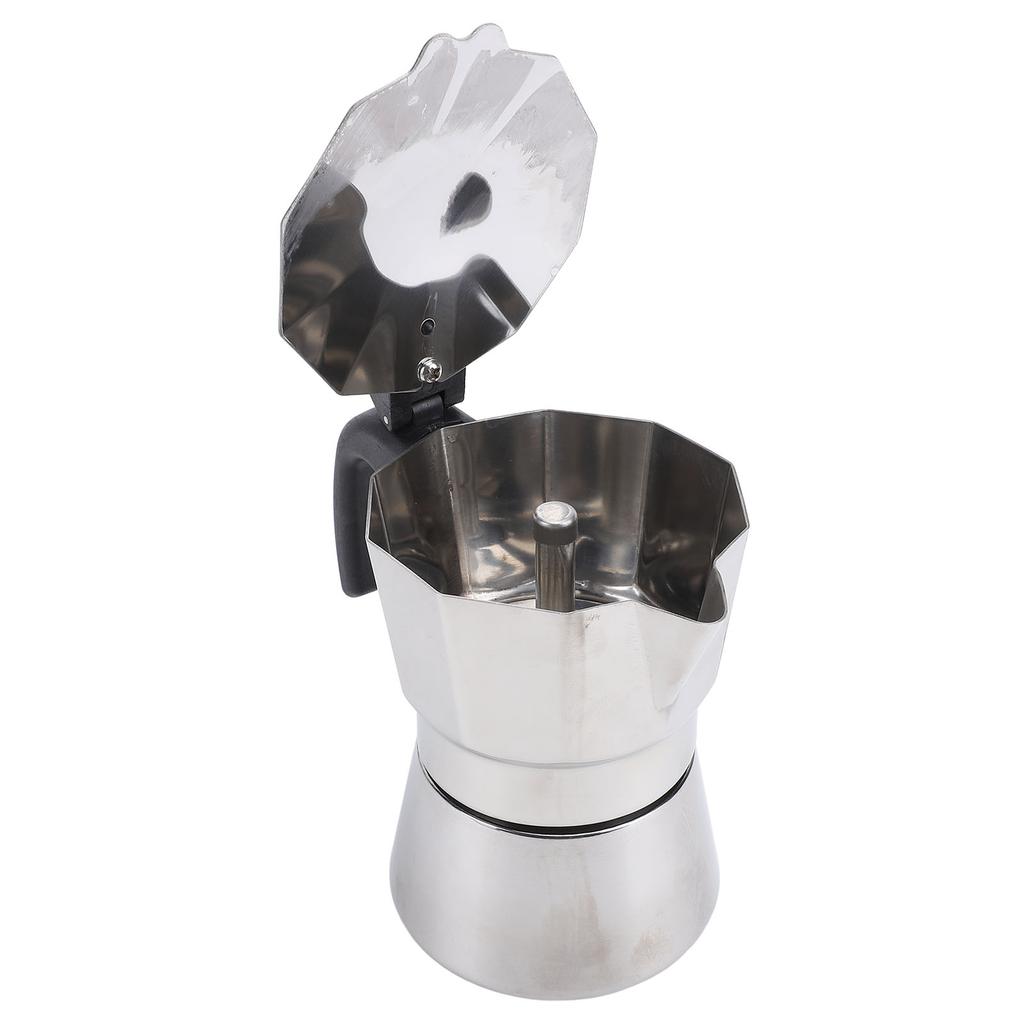 Stovetop Coffee Maker Stainless Steel Octagonal Even Heat Distribution Stovetop Coffee Maker Pot