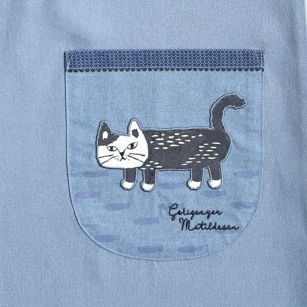 Matilda Knappar Band Öppen Förkläde 258534 Blå [Kusuguru Japan] M-L