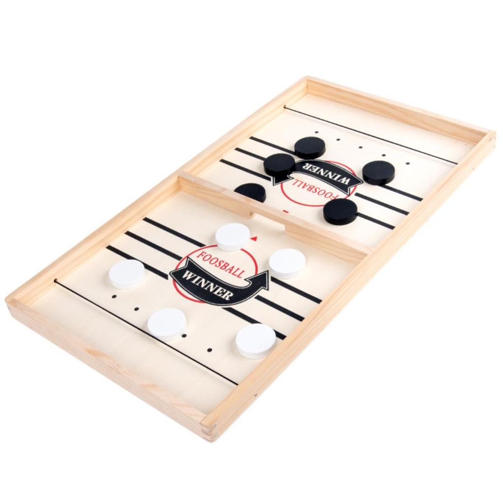 RYUBOF Sling Hockey Board Wooden Tabletop Game for Two Suitable for Elementary School Students and Party Drinking Family Air Hockey Compact Game,