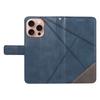 For iPhone 16 Pro Case Card Holder Magnetic Clasp Leather Phone Cover Geometric Line