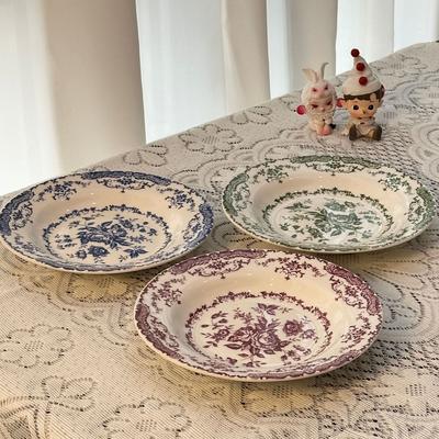 Chinese Retro Blue and White Ceramic Plate, Dessert Plate, Pastry Heart Plate, Cake Plate, Breakfast Plate, Household High-end Tableware