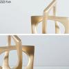Abstract Geometric Distortion Ornaments Crafts Desk Decoration Golden Square Collar Artwork Statue Room Aesthetics Decor