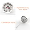 Sofortablesbares Zeigerthermometer 4 Zoll Sonde Fritteusenthermometer Edelstahl Lebensmittelthermometer für Truthahn BBQ Grill