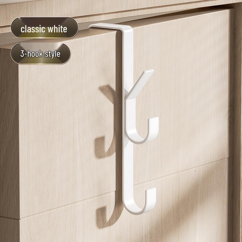 Carbon Steel Over-the-Door Coat and Bag Hook Rack