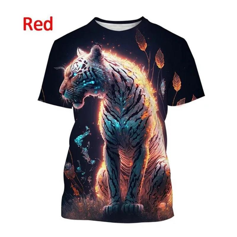 Tiger 3D T Shirt Men Women Summer Fashion Short Sleeve Printed Animal T-Shirt Cool Tops T-Shirts Unisex