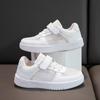 Children's and students' casual little white shoes New Four Seasons Boys and Girls Leather Mesh School Performance White Shoes Soft Sole