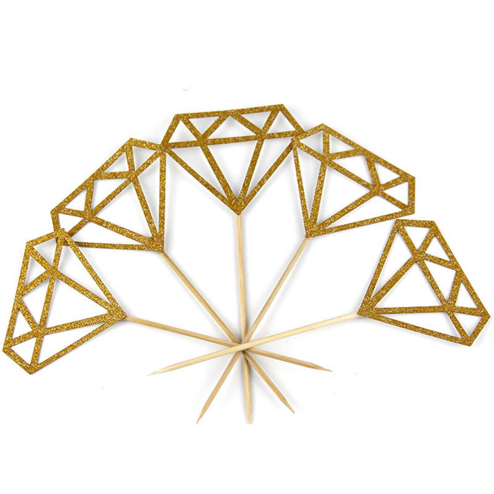 

30 шт. Топперы Блестящий Бриллиант для Кекса Украшение для Свадебного Душа