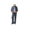 Calvin Klein Classic Casual Vintage Square Pocket Cotton Denim Shirt Men Shirts Light-Blue J326654