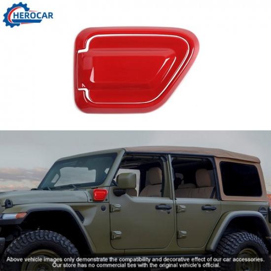 Red Charging Panel Cover Trim  Overlay Shell For Jeep Wrangler JL JT 4Xe -25