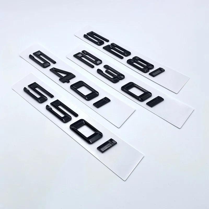 3D ABS Letter 520i 523i 525i 528i 530i 535i 540i Logo Badge Emblem For BMW 5 Series E60 E61 F10 F11 G30 Car Trunk Decal Sticker