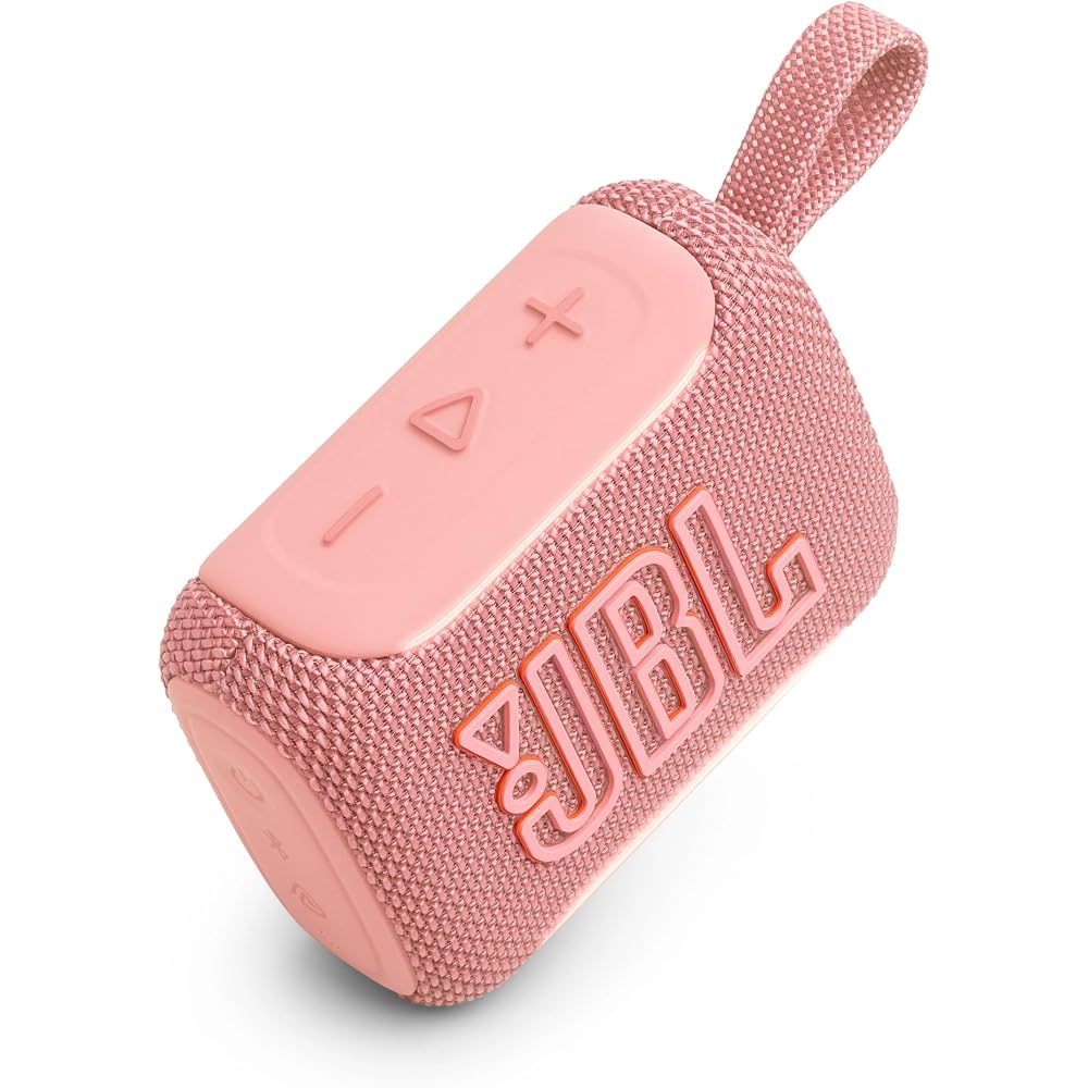 JBL GO5 Bluetooth Speaker with USB-C Charging, IP68 Dust and Water Resistance, Lossless Playback, Ambient Edge Lighting, AirTouch, Stereo Pairing, Com