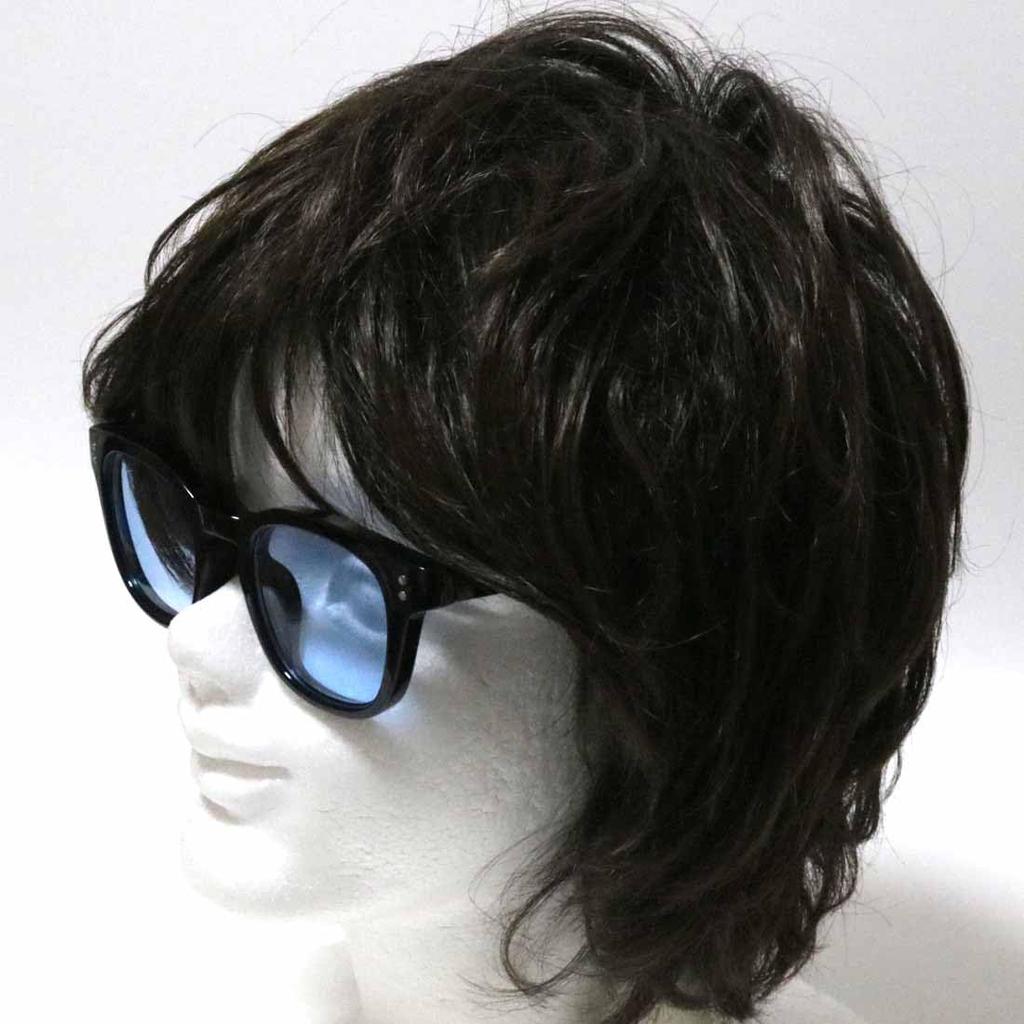 Black X Light Blue Fashion Wellington Full Black Small Large Full Rim Cellulose [Bliss Leather] Sunglasses, Glasses, Style, Rim, Men's & Women's,